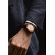 Baume & Mercier Clifton 10802 Automático ∅39 mm - 5 ATM, Esfera blanco roto, correa marrón, caja oro rosa 18kt