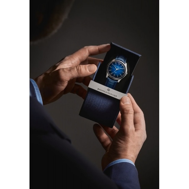 Baume & Mercier Clifton 10771 Automático ∅39 mm - 5 ATM, Esfera azul, correa azul
