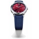 Baume & Mercier Classima 10694 Automático ∅42 mm - 5 ATM, Esfera burdeos, correa de lona azul