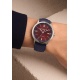 Baume & Mercier Classima 10694 Automático ∅42 mm - 5 ATM, Esfera burdeos, correa de lona azul