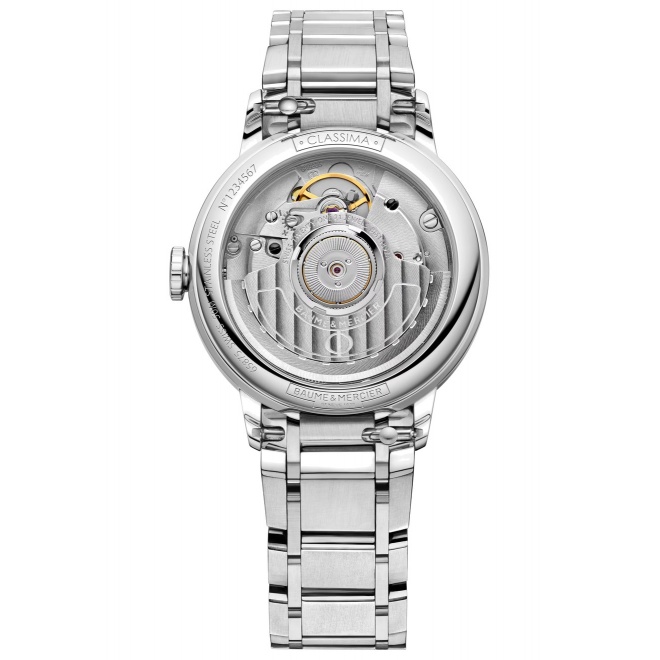 Baume & Mercier Classima 10691 Automático ∅34 mm - 5 ATM, Esfera burdeos, brazalete de acero