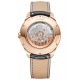 Baume & Mercier Clifton 10583 Automático con Calendario Perpetuo, Oro Rosa ∅42 mm - 5 ATM, Esfera blanca, correa negra