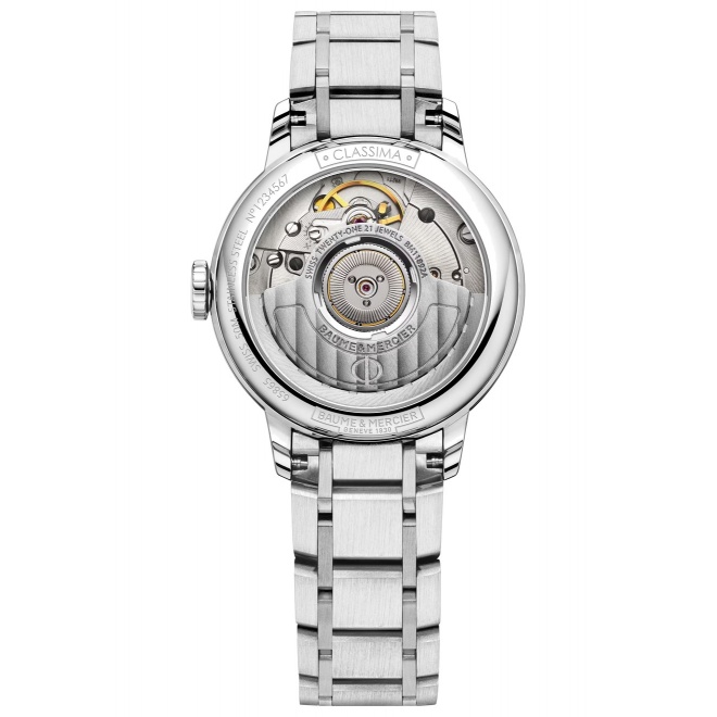 Baume & Mercier Classima 10479 Automátuci Engastado con diamantes ∅31 mm - 5 ATM, Esfera blanca, brazalete de acero