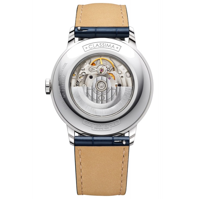 Baume & Mercier Classima 10333 Automático ∅42 mm - 5 ATM, Esfera plateada, correa azul