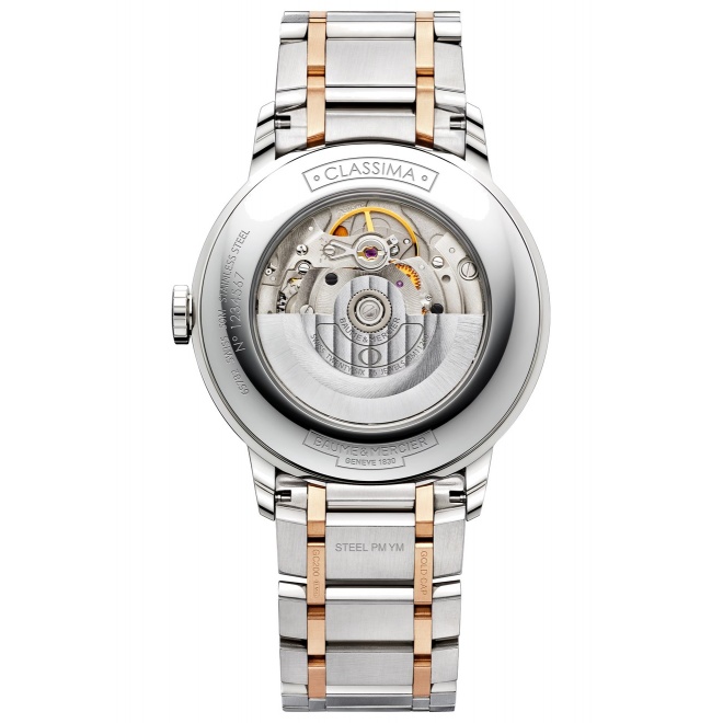 Baume & Mercier Classima 10217 Automático ∅40 mm - 5 ATM, Esfera plateada, brazalete de acero, oro