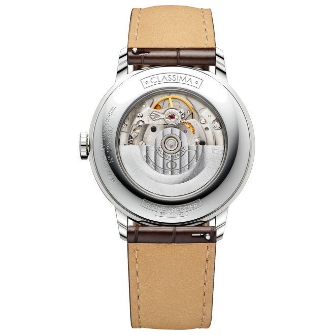 Baume & Mercier Classima 10214 Automático ∅40 mm - 5 ATM, Esfera plateada, correa marrón
