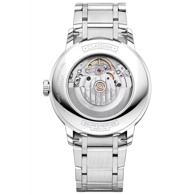 Baume & Mercier Classima 10854 Automático, Fecha ∅40 mm - 5 ATM, Esfera plateada, brazalete de acero
