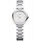 Joia de Baume & Mercier 10848 Cuarzo ∅28 mm - 5 ATM, Esfera plateada, brazalete de acero