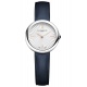 Joia de Baume & Mercier 10847 Cuarzo ∅28 mm - 5 ATM, Esfera plateada, correa azul