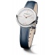 Joia de Baume & Mercier 10847 Cuarzo ∅28 mm - 5 ATM, Esfera plateada, correa azul
