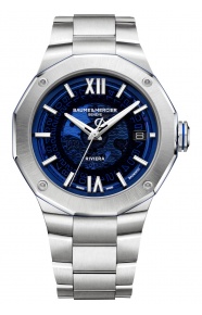 Baume & Mercier Riviera ∅42 mm - 10 ATM, Esfera azul, brazalete de acero