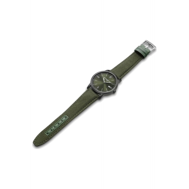 Baume & Mercier Classima ∅42 mm - 3 ATM, Esfera verde, correa de tejido