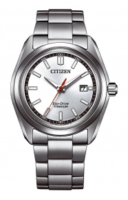Citizen Super Titanium AW1900 ∅40 mm - 5 ATM, Esfera plateada, brazalete de super titanium