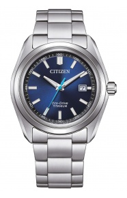 Citizen Super Titanium AW1900 ∅40 mm - 5 ATM, Esfera azul, brazalete de super titanium