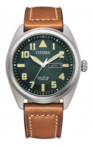 Citizen Hombre SuperTitanio 8560 - 10 ATM, correa de piel