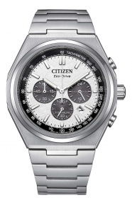 Citizen Chrono Super Titanium 4610 ∅42,5 mm - 10 ATM, Esfera plateada, brazalete de super titanium