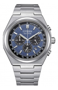 Citizen Chrono Super Titanium 4610 ∅42,5 mm - 10 ATM, Esfera azul, brazalete de super titanium