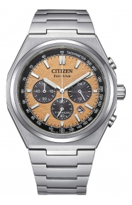 Citizen Chrono Super Titanium 4610 ∅42,5 mm - 10 ATM, Esfera naranja, brazalete de super titanium