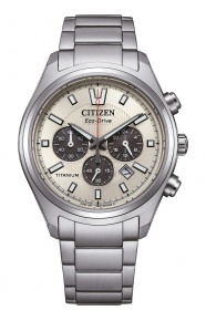 Citizen Chrono Super Titanium 4750 ∅40 mm - 10 ATM, Esfera plateada, brazalete de super titanium