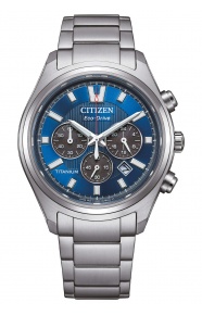 Citizen Chrono Super Titanium 4750 ∅40 mm - 10 ATM, Esfera azul, brazalete de super titanium