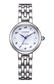 Citizen Lady ∅27,7 mm - 5 ATM, Esfera blanca, brazalete de acero