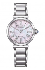 Citizen Lady ∅29,5 mm - 5 ATM, Esfera nácar rosa claro, brazalete de acero