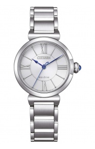 Citizen Lady ∅29,5 mm - 5 ATM, Esfera blanca, brazalete de acero