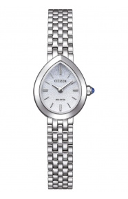 Citizen Lady ∅19,7 mm - 5 ATM, Esfera plateada, brazalete de acero