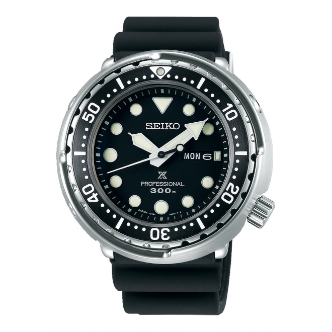 Seiko Prospex Mar ∅47,7 mm - 30 ATM, correa de silicona