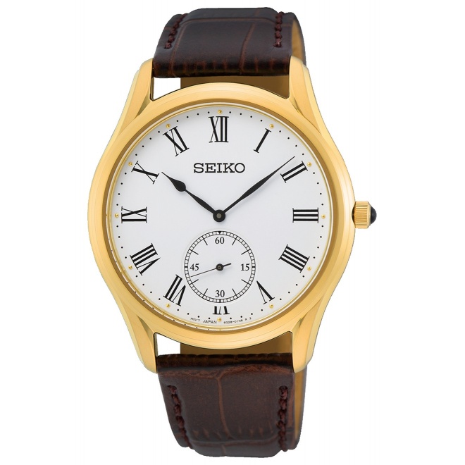 Seiko ∅39 mm - 5 ATM, Esfera blanca, correa de piel de vaca - SRK050P1