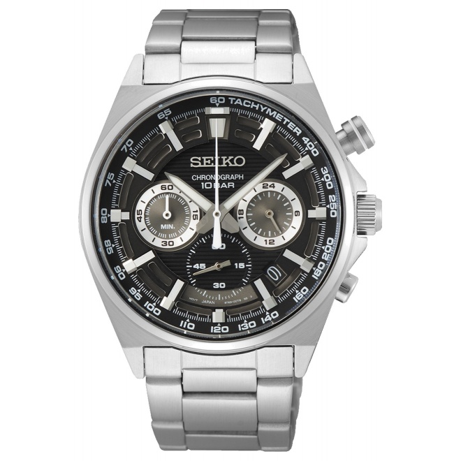 Seiko ∅41 mm - 10 ATM, Esfera negra - SSB397P1