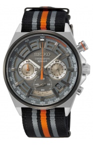 Seiko ∅41 mm - 10 ATM, Esfera gris, correa de nailon - SSB403P1