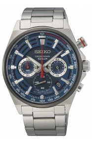 Seiko ∅41 mm - 10 ATM, Esfera azul - SSB407P1
