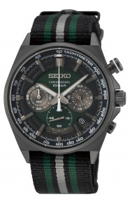Seiko ∅41 mm - 10 ATM, Esfera verde, correa de nailon - SSB411P1