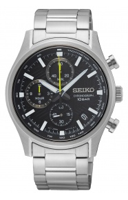 Seiko ∅39,5 mm - 10 ATM, Esfera negra - SSB419P1