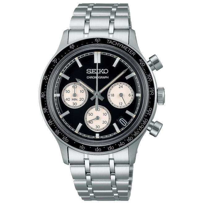 Seiko ∅38,7 mm - 5 ATM, Esfera negra - SSB479P1