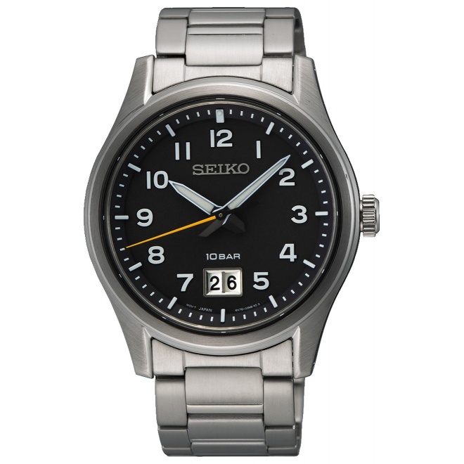 Seiko ∅39,5 mm - 10 ATM, Esfera negra - SUR569P1