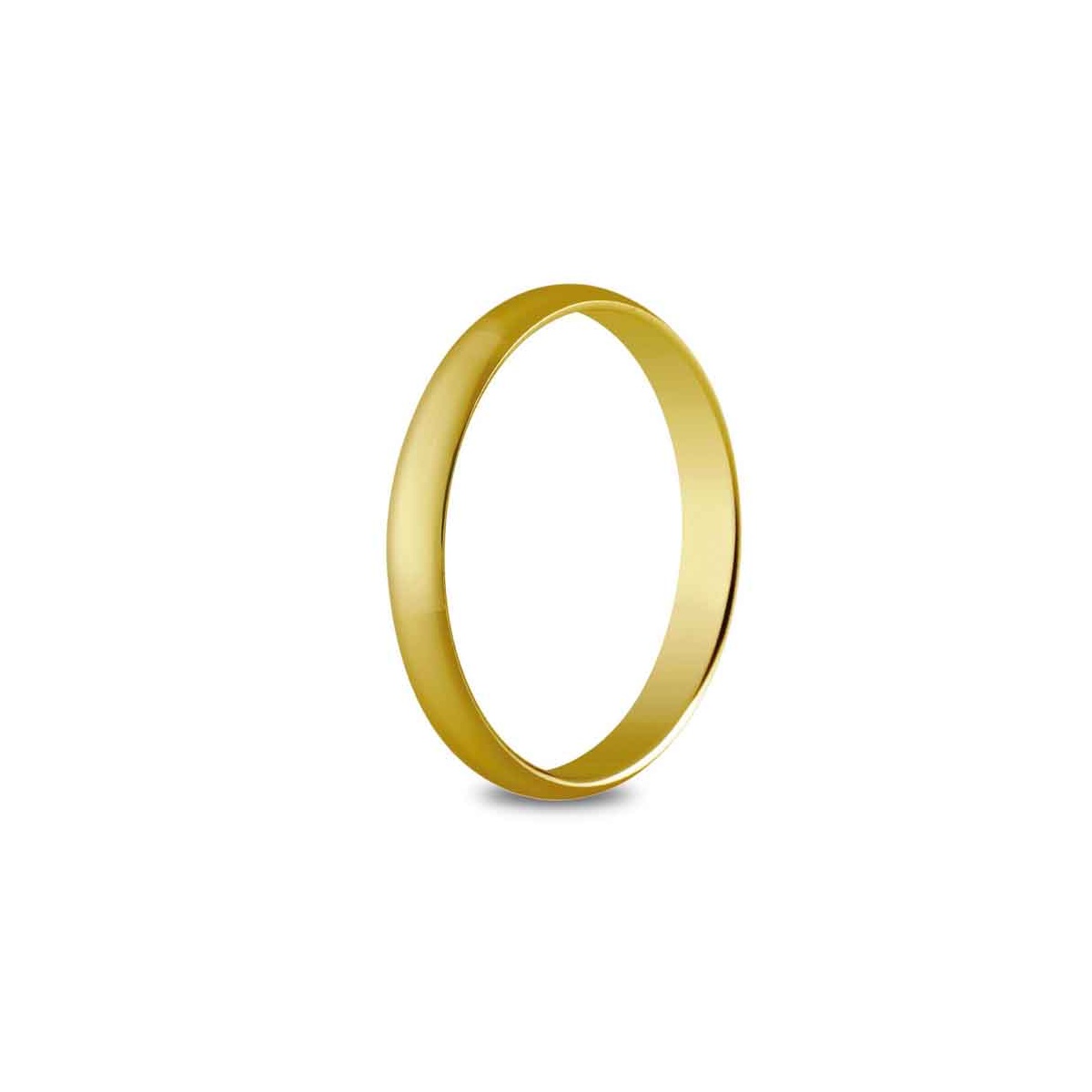 Alianza de boda 3 mm de ancho en oro amarillo de 18 quilates