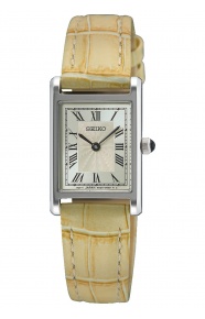 Seiko ∅18,9 mm, Esfera plateada, correa de piel de vaca - SWR095P1