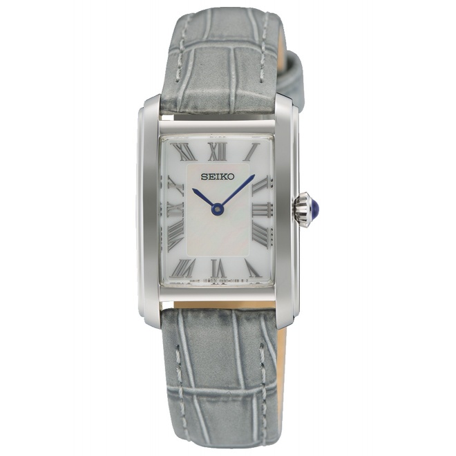 Seiko ∅22,2 mm - 5 ATM, Esfera nácar blanco, correa de piel de vaca - SWR099P1