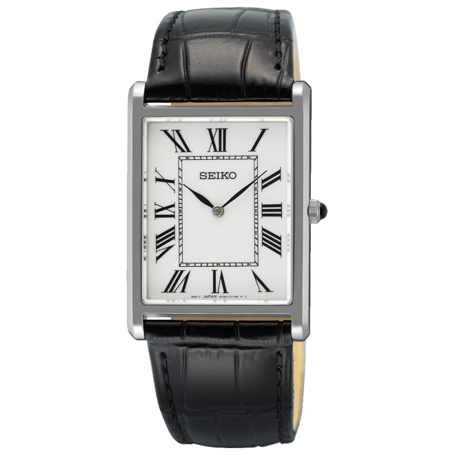 Seiko ∅27,2 mm - 5 ATM, Esfera blanca, correa de piel de vaca - SWR103P1