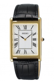 Seiko ∅27,2 mm - 5 ATM, Esfera blanca, correa de piel de vaca - SWR104P1