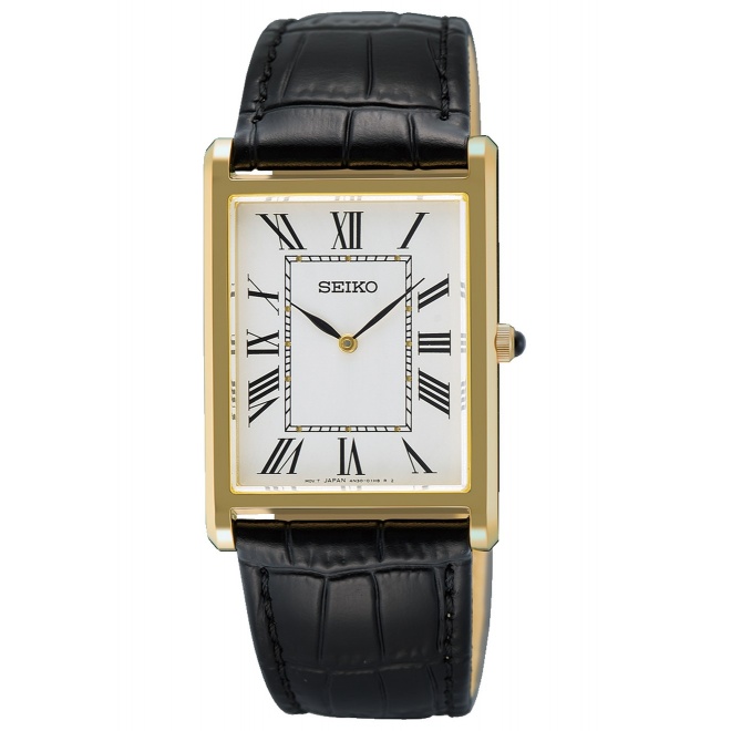 Seiko ∅27,2 mm - 5 ATM, Esfera blanca, correa de piel de vaca - SWR104P1