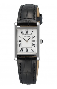 Seiko ∅19,6 mm - 5 ATM, Esfera blanca, correa de piel de vaca - SWR107P1