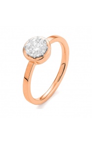 Anillo de oro de 18 Kt con diamantes de 0,35 a 0,55 ct