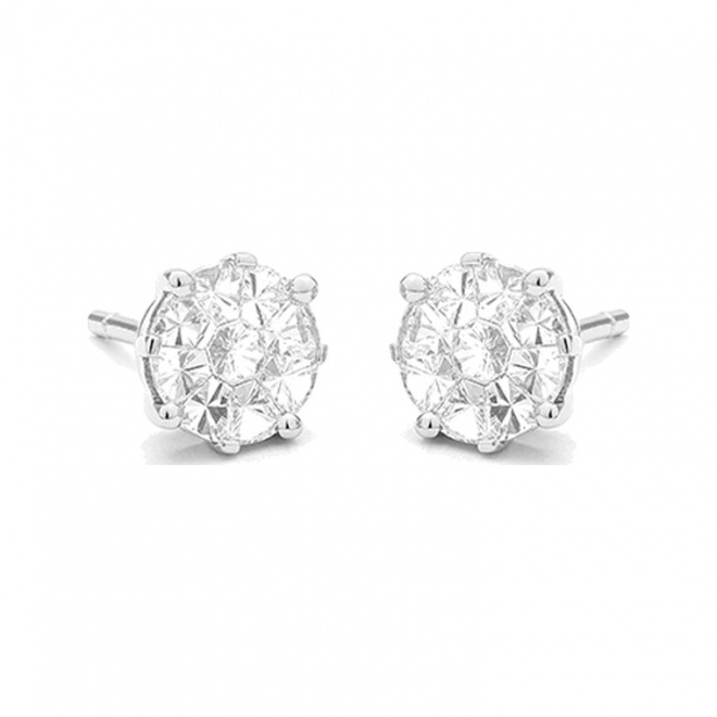 Pendientes de oro blanco de 18 Kt con diamantes de 0,70 a 1,90 ct
