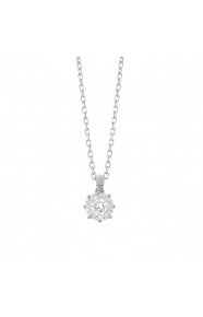 Colgante de oro blanco de 18 Kt con diamantes de 0,35 a 0,95 ct