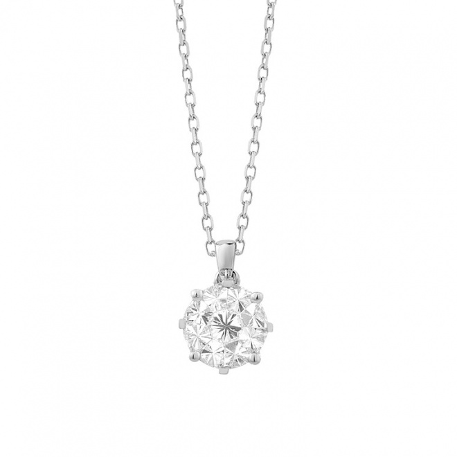 Colgante de oro blanco de 18 Kt con diamantes de 0,35 a 0,95 ct