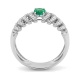 Anillo de oro de 18 Kt con esmeralda y diamantes