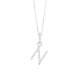 Colgante Inicial de oro blanco de 18 Kt con diamantes de 0,06 a 0,11 ct